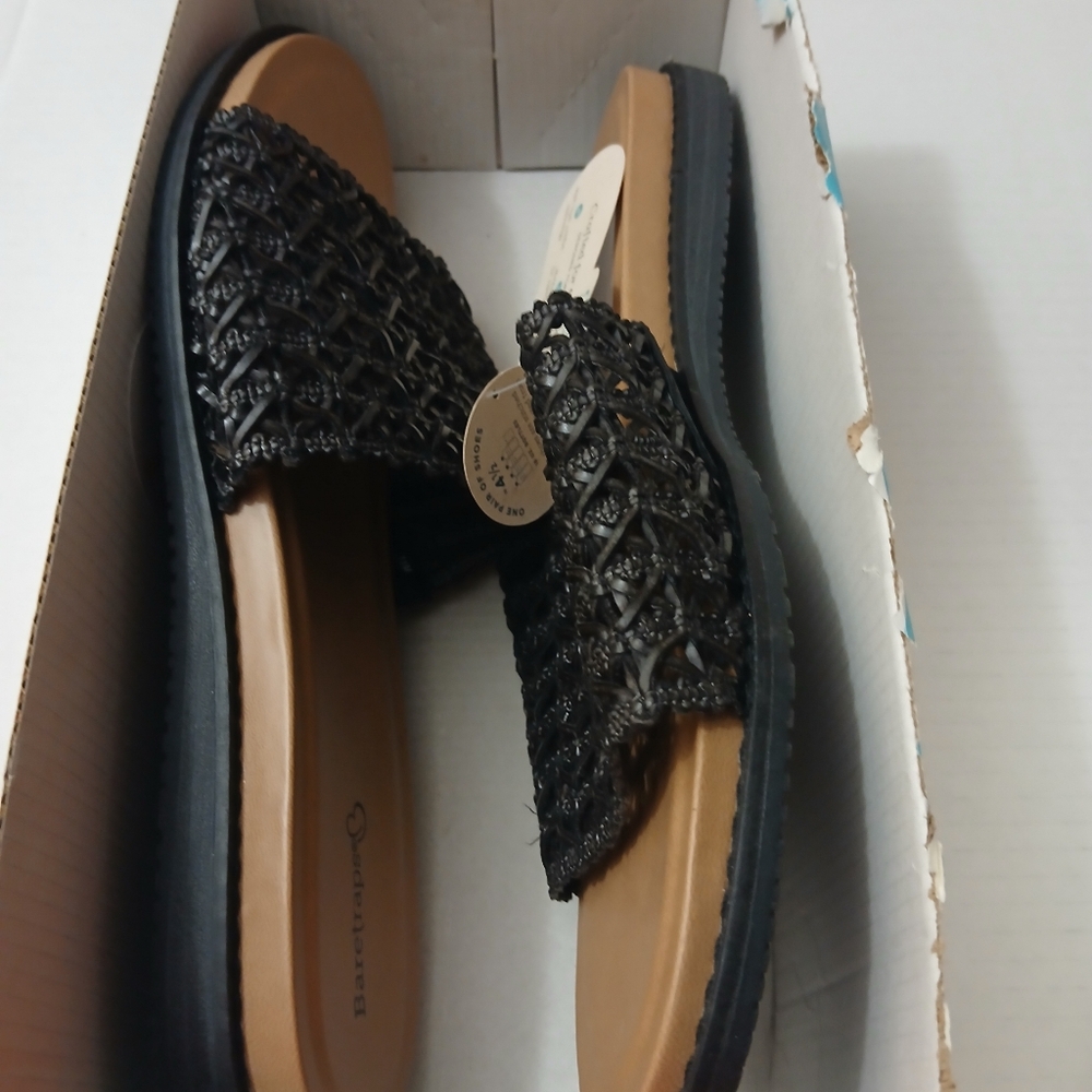 Baretraps Women's Black Slide Sandals Sizes 11/ 9½ New - Picture 11 of 11